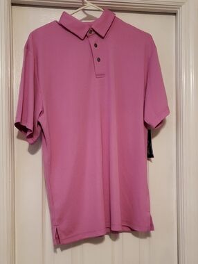 NWT-Men's Rosebud Ben Hogan Performance Shirt - Breathable Short Sleeve- Medium